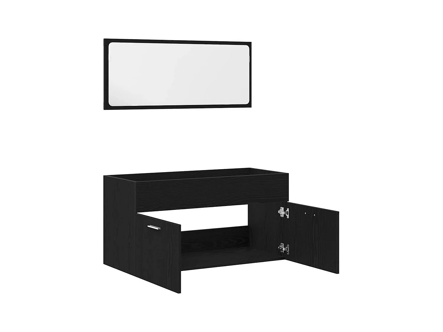 Ensemble de meubles de salle de bain 2 pcs Chêne noir