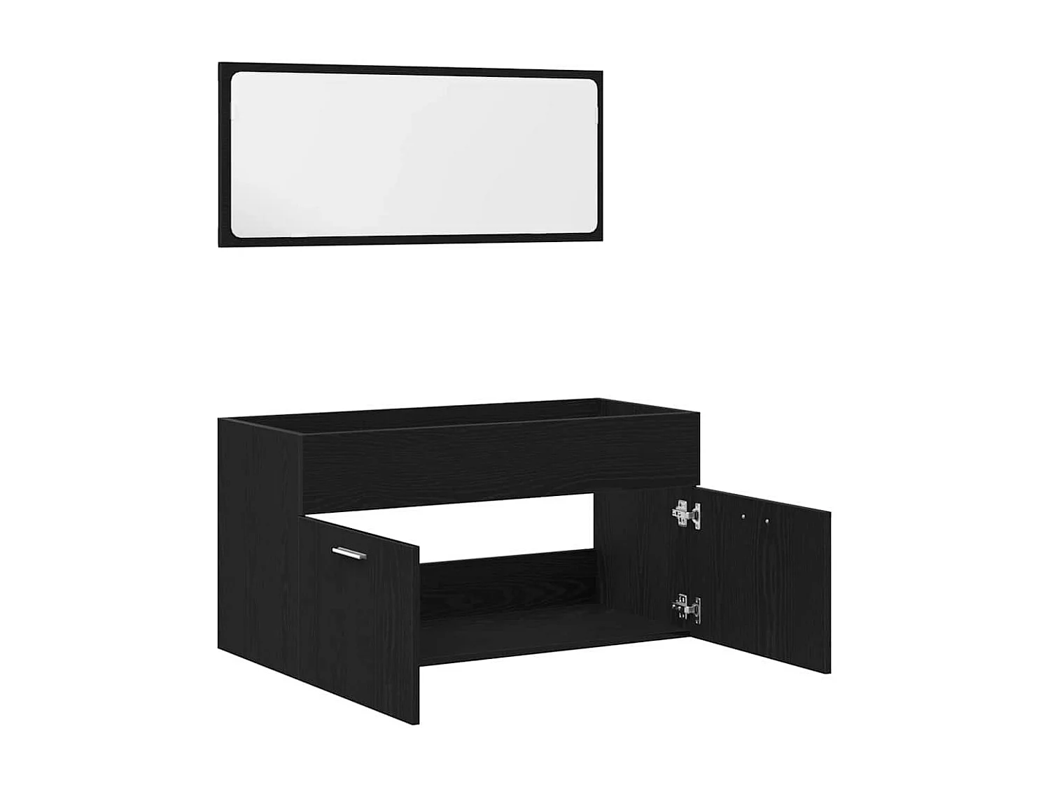 Ensemble de meubles de salle de bain 2 pcs Chêne noir
