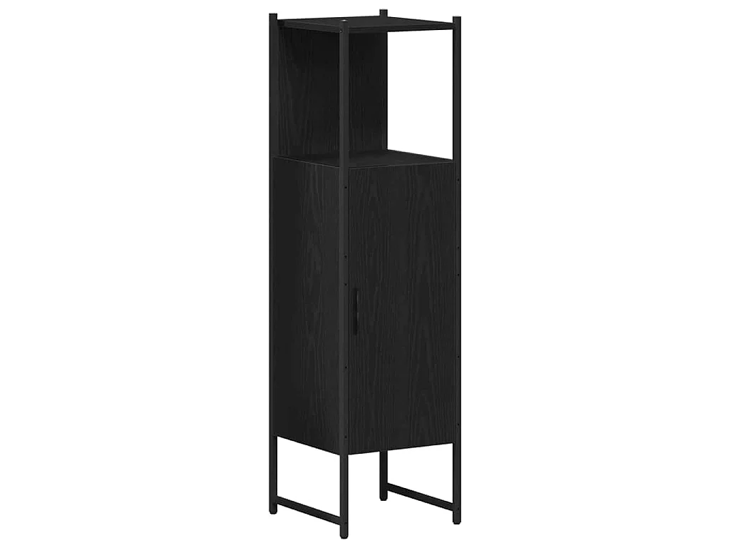 Set di mobili da bagno con mensola 4 pezzi nero
