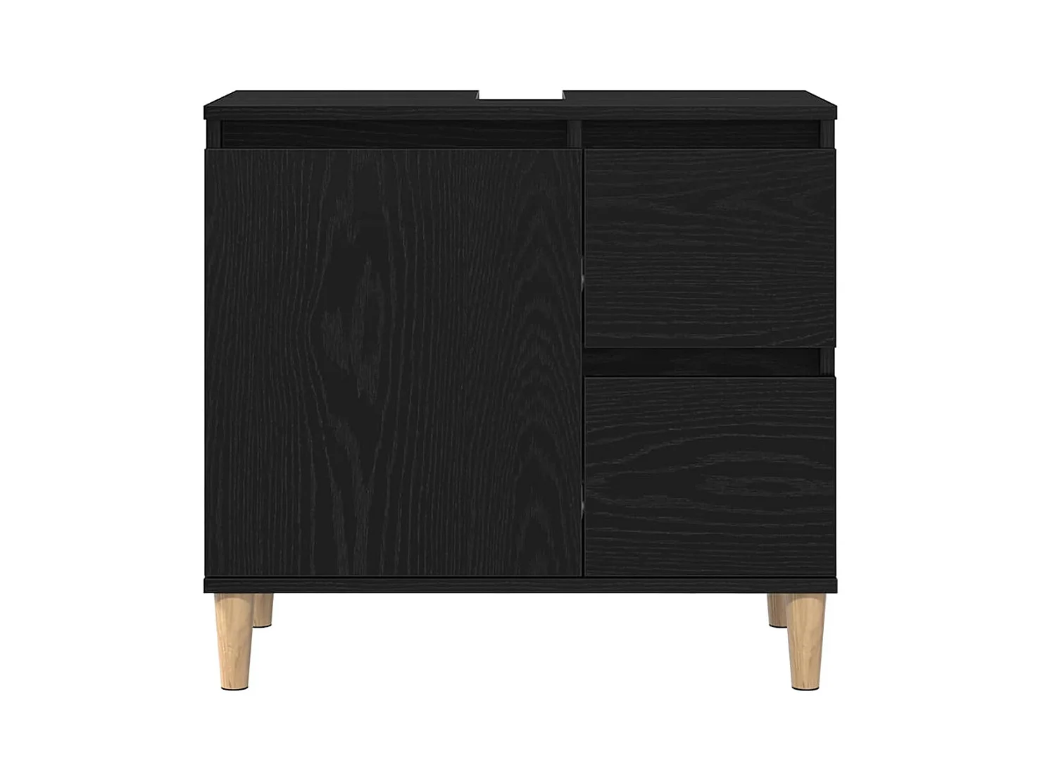 Badkamermeubelset met lade 3-delig zwart