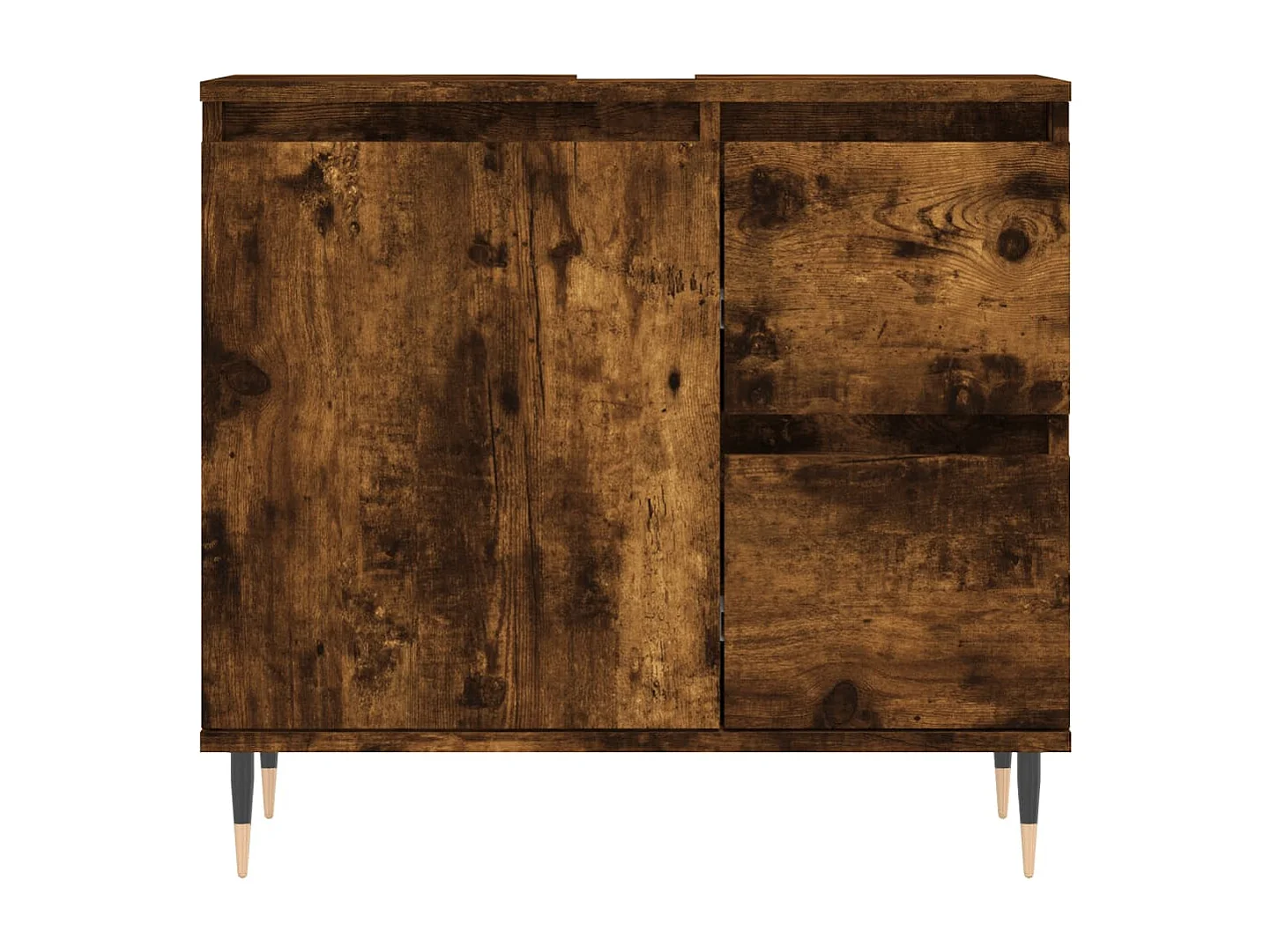 Set di mobili da bagno 3 pezzi Rovere affumicato