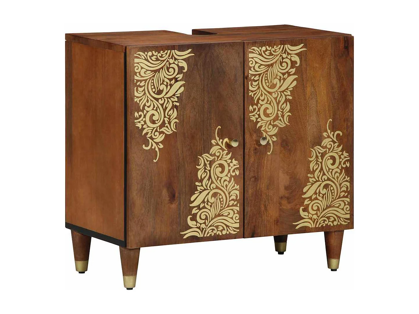 Set de meubles de salle de bain 3 pcs Marron 62 x 33 x 58 cm