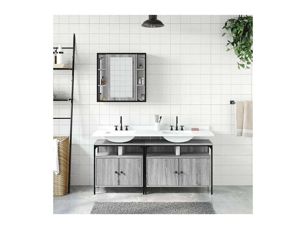 Set di mobili da bagno Sonoma Gray da 3 pezzi
