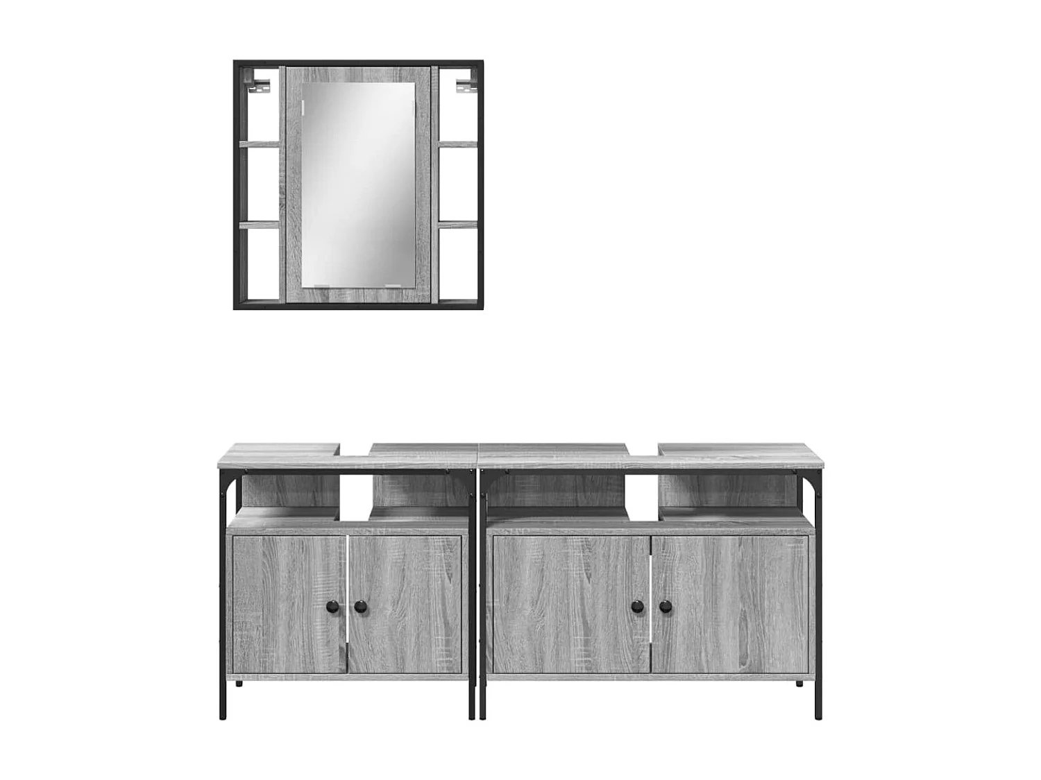 Set di mobili da bagno Sonoma Gray da 3 pezzi