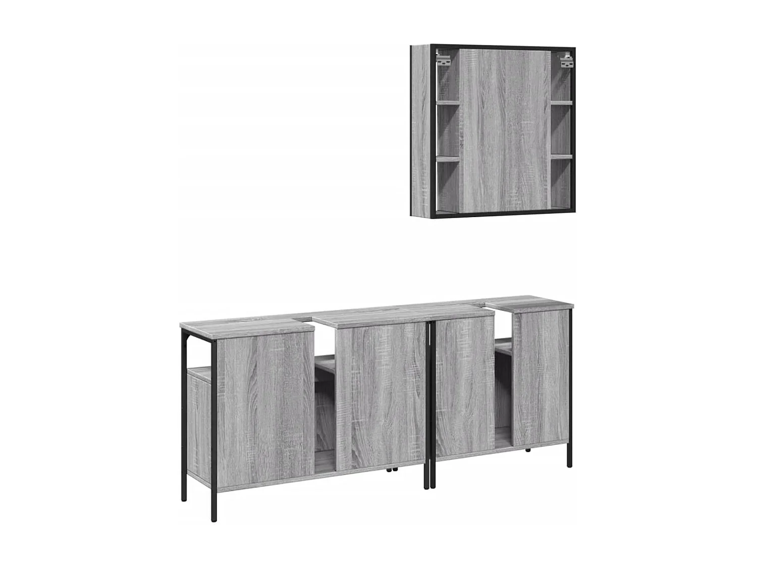 Set di mobili da bagno Sonoma Gray da 3 pezzi