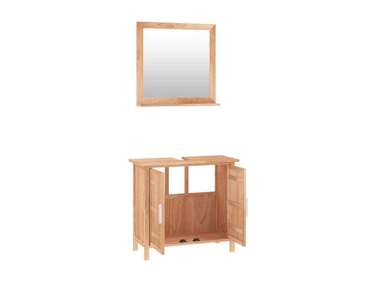 Ensemble de meubles de salle de bain 2 pcs Bois massif de noyer