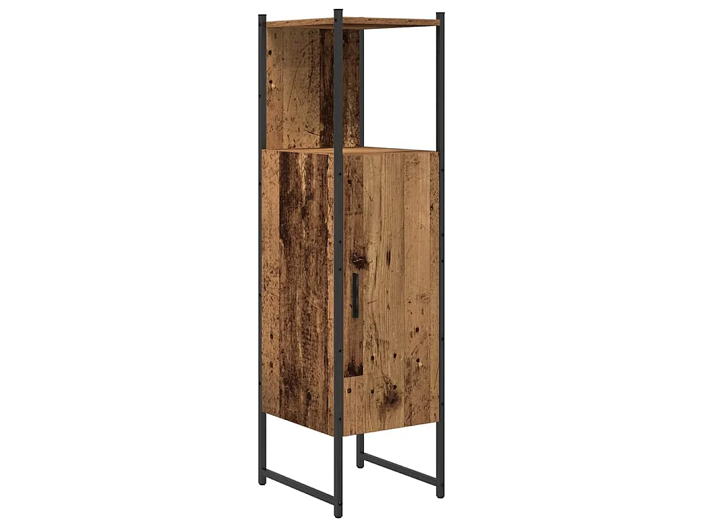 Ensemble de mobilier de salle de bain avec porte 3 pcs Marron