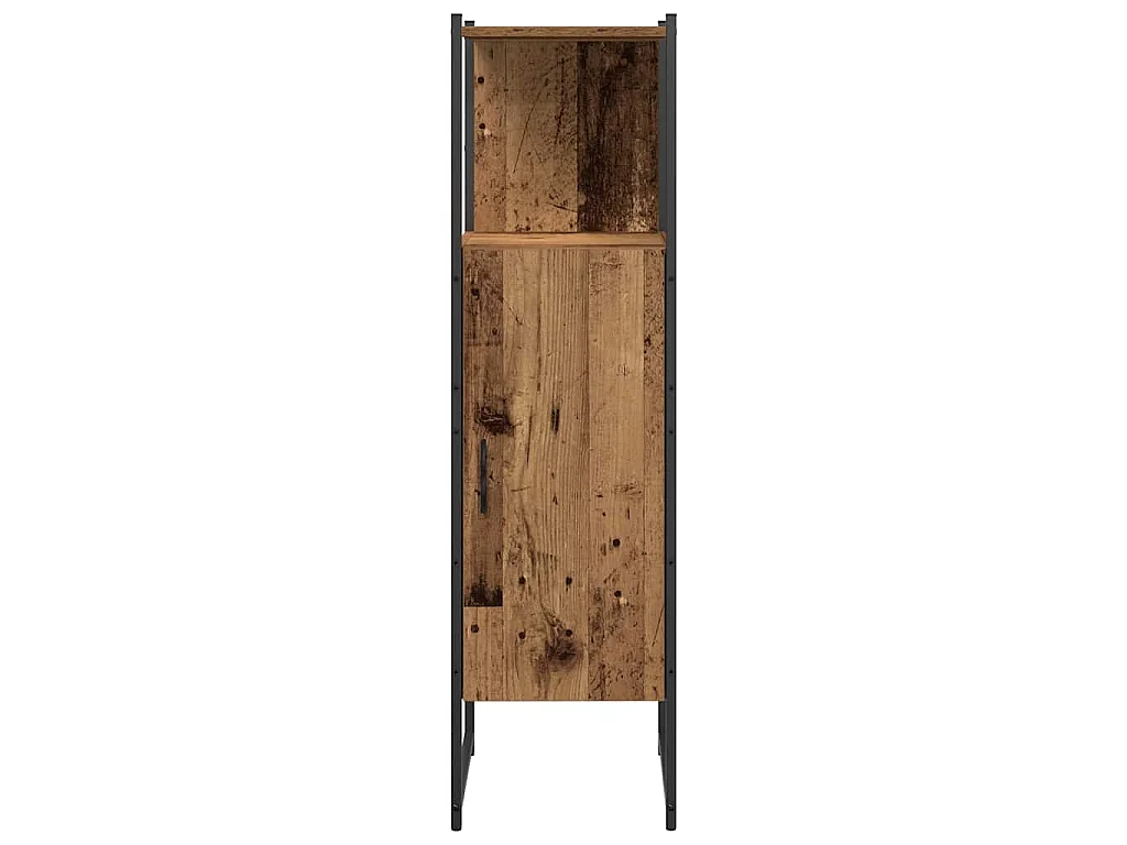 Ensemble de mobilier de salle de bain avec porte 3 pcs Marron