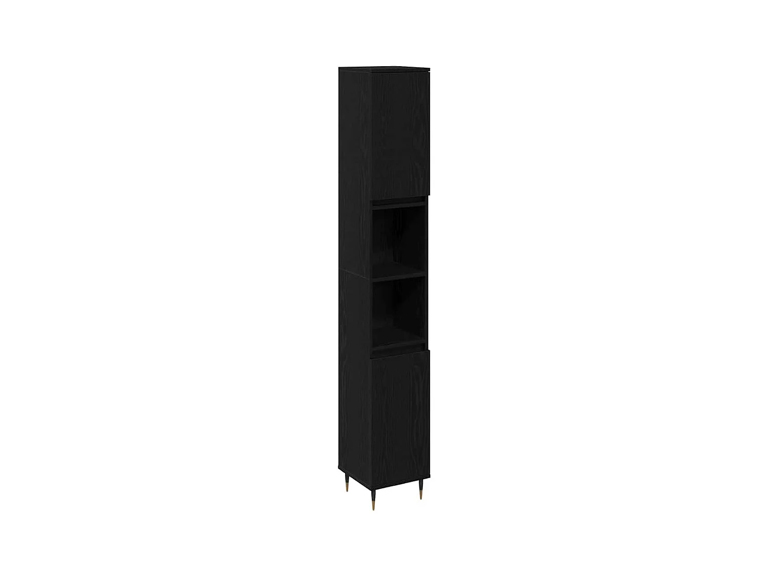 Set di mobili da bagno 3 pezzi Rovere nero