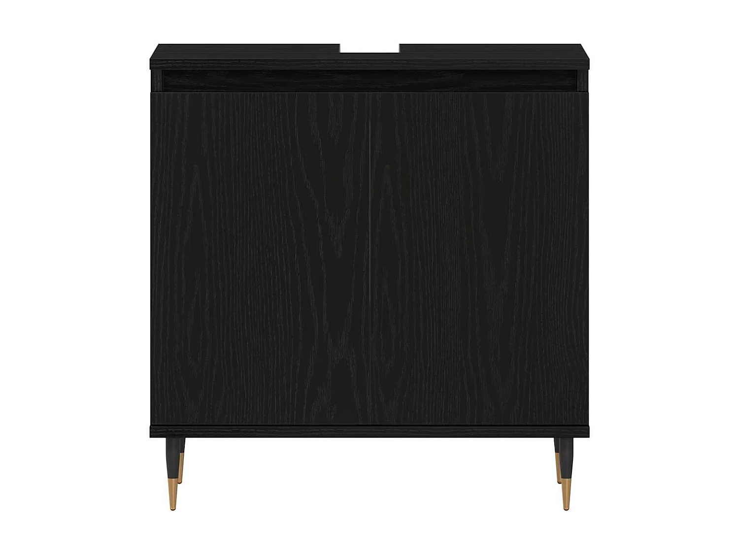 Set di mobili da bagno 3 pezzi Rovere nero