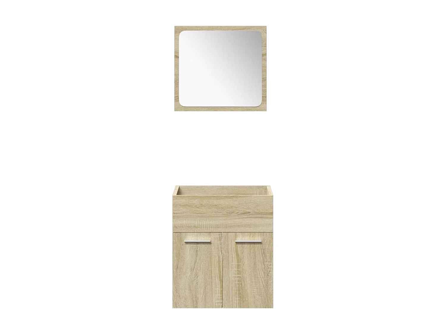 Conjunto de muebles de baño de 4 piezas roble sonoma