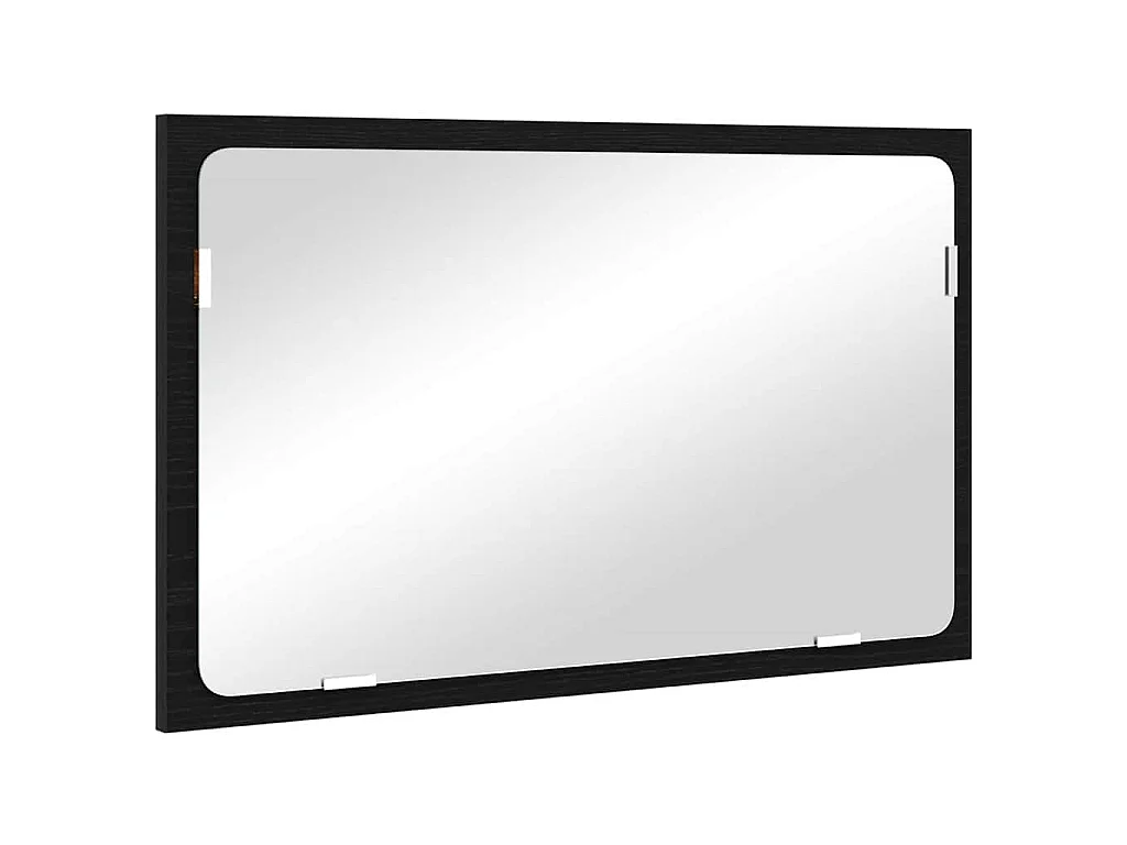 Set di mobili da bagno con cassetto 2 pezzi rovere nero