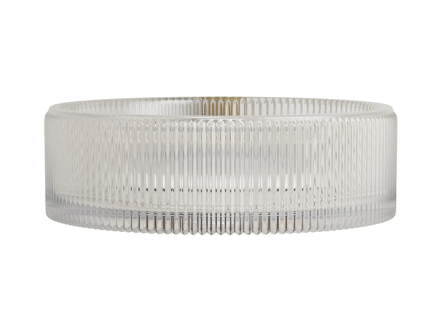 Lavabo redondo de cristal transparente, diseño elegante sin grifo, vidrio templado (36x36x11,5cm)