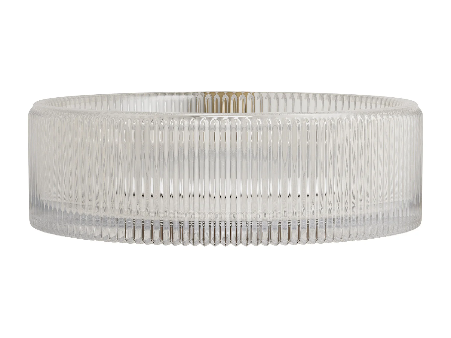 Lavabo rond en cristal transparent, design élégant sans robinet, verre trempé (36x36x11.5cm)