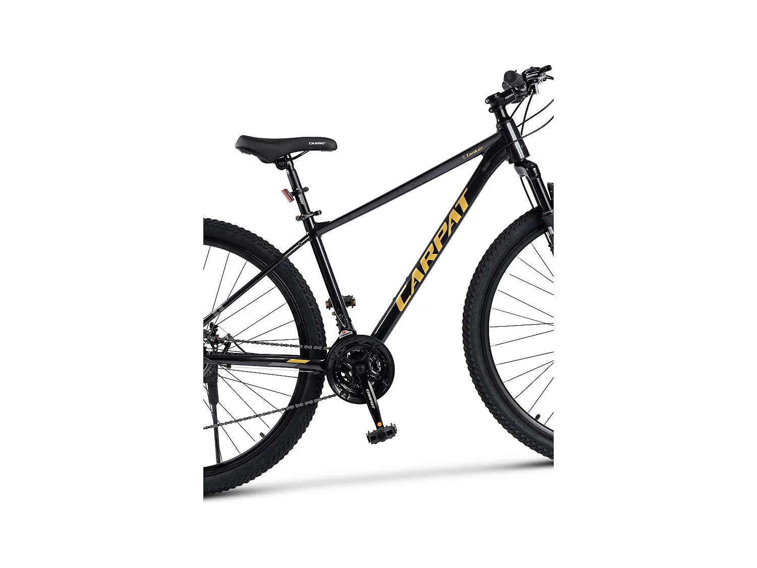 VTT Hardtail 29 pouces avec suspension 100mm, cadre en alliage d'aluminium, transmission 21 vitesses, freins à disque mécaniques, noir (145x74x19.5cm)