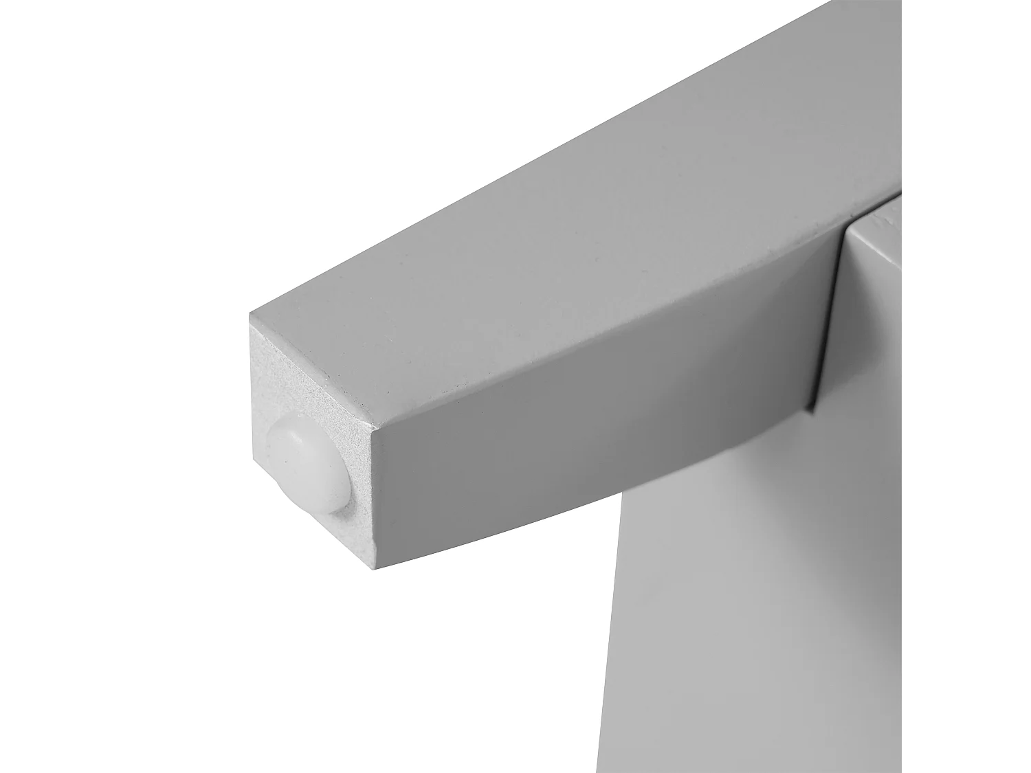 Meuble-lavabo avec vasque en céramique, design moderne, MDF, gris clair, avec tablette (61x47x87cm)