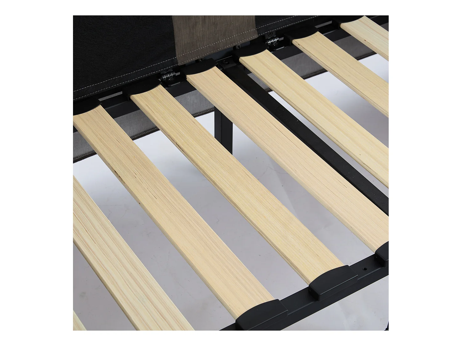 Divano 2 posti grigio scuro con contenitore integrato, tessuto in poliestere, struttura in legno (184x83x92 cm)