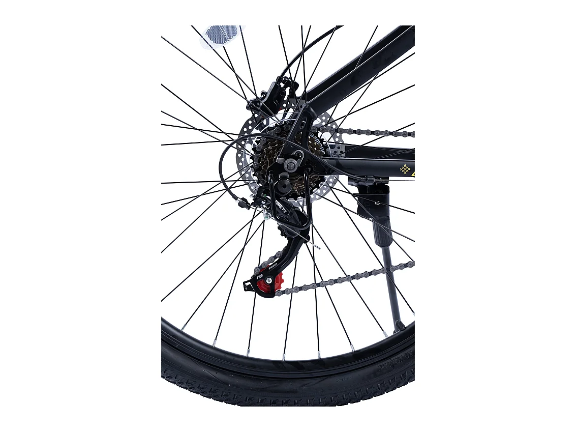 Mountain bike da 29 pollici, 21 velocità, freni a disco idraulici, telaio hardtail in alluminio, nero (146x76x20 cm)