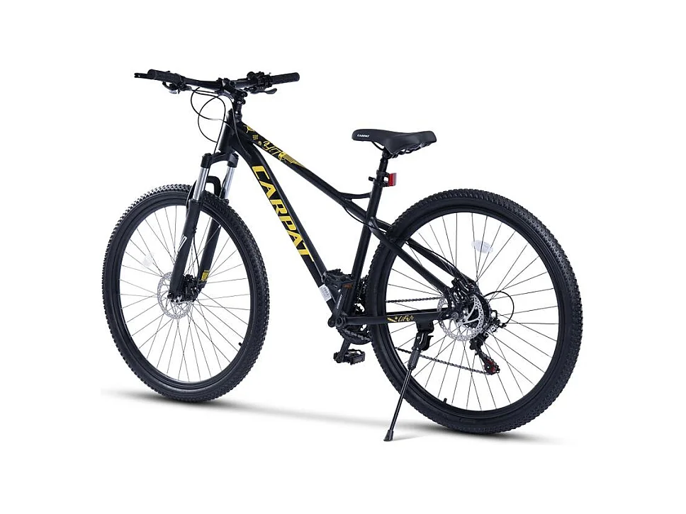 Mountain bike da 29 pollici, 21 velocità, freni a disco idraulici, telaio hardtail in alluminio, nero (146x76x20 cm)