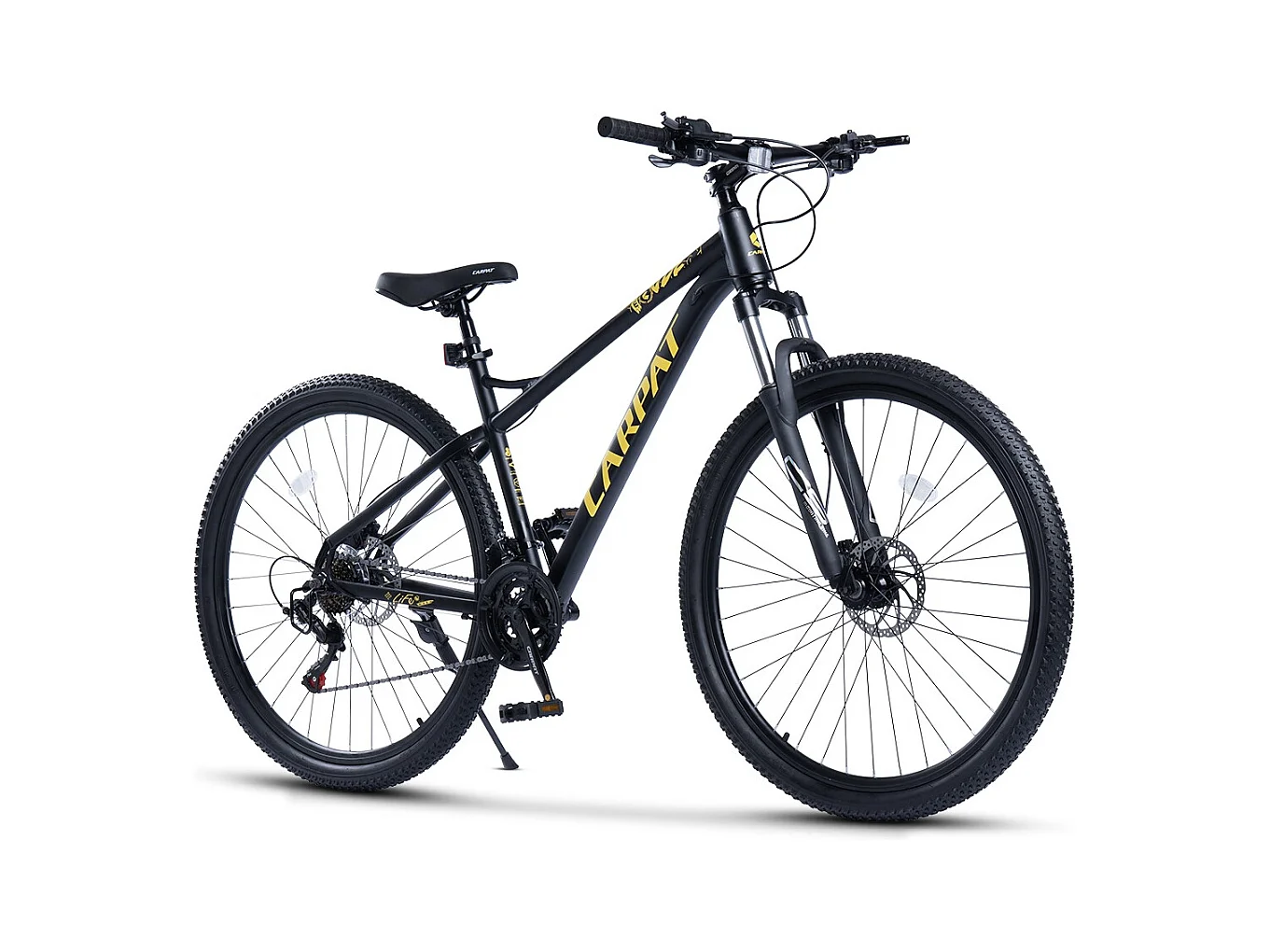 Vélo tout-terrain 29 pouces, 21 vitesses, freins à disque hydrauliques, cadre aluminium hardtail, noir (146x76x20 cm)