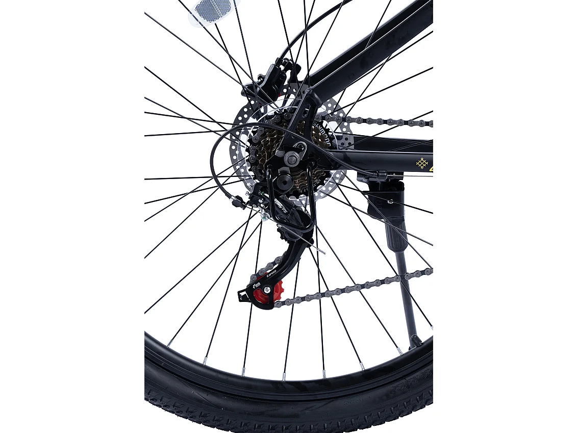 Mountain bike da 29 pollici, 21 velocità, freni a disco idraulici, telaio hardtail in alluminio, nero (146x76x20 cm)