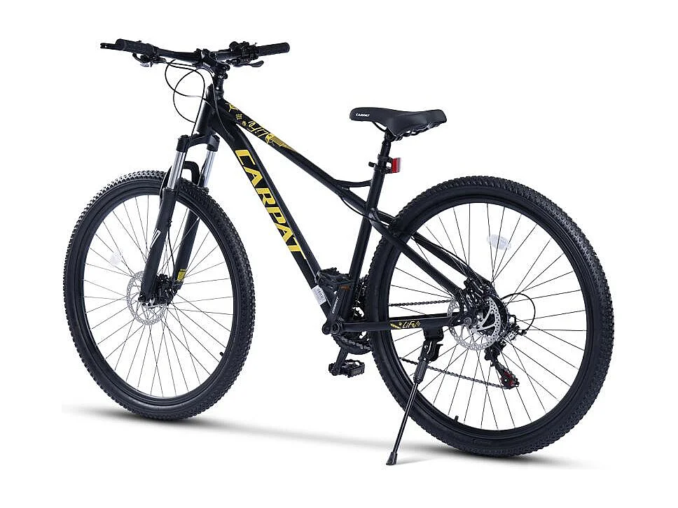 Mountain bike da 29 pollici, 21 velocità, freni a disco idraulici, telaio hardtail in alluminio, nero (146x76x20 cm)