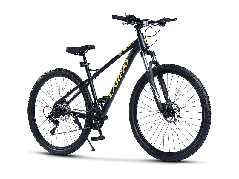 Vélo tout-terrain 29 pouces, 21 vitesses, freins à disque hydrauliques, cadre aluminium hardtail, noir (146x76x20 cm)