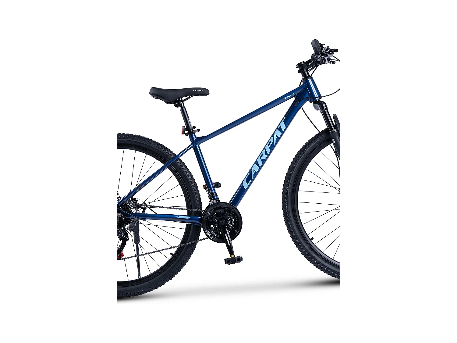 Mountain bike hardtail da 29 pollici con sospensioni da 100 mm, 21 velocità, telaio in alluminio, freni a disco meccanici, blu (145x74x19,5 cm)