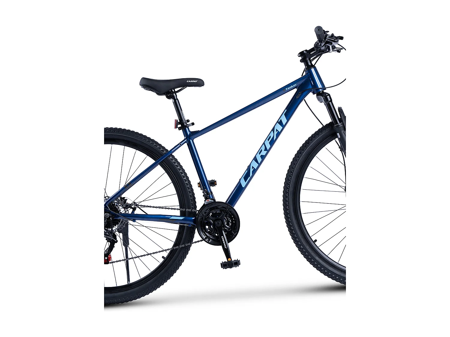 VTT Hardtail 29 pouces avec suspension 100mm, 21 vitesses, cadre aluminium 21 vitesses, cadre aluminium, freins à disque mécaniques, bleu (145x74x19.5cm)