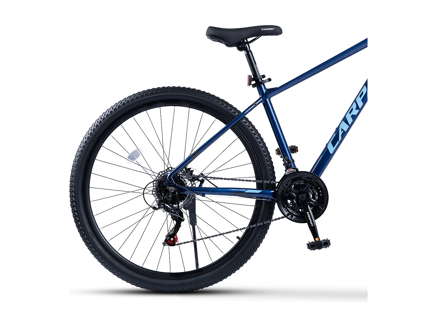 VTT Hardtail 29 pouces avec suspension 100mm, 21 vitesses, cadre aluminium 21 vitesses, cadre aluminium, freins à disque mécaniques, bleu (145x74x19.5cm)