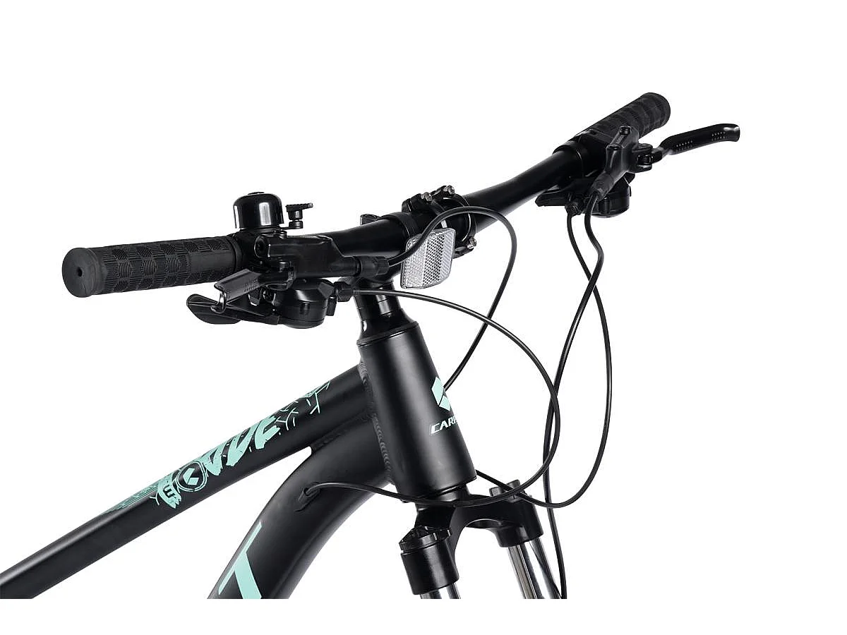 Bicicleta de montaña de 29 pulgadas con transmisión de 21 velocidades, frenos de disco hidráulicos, cuadro de aluminio rígido, color negro (146 x 76 x 20 cm)