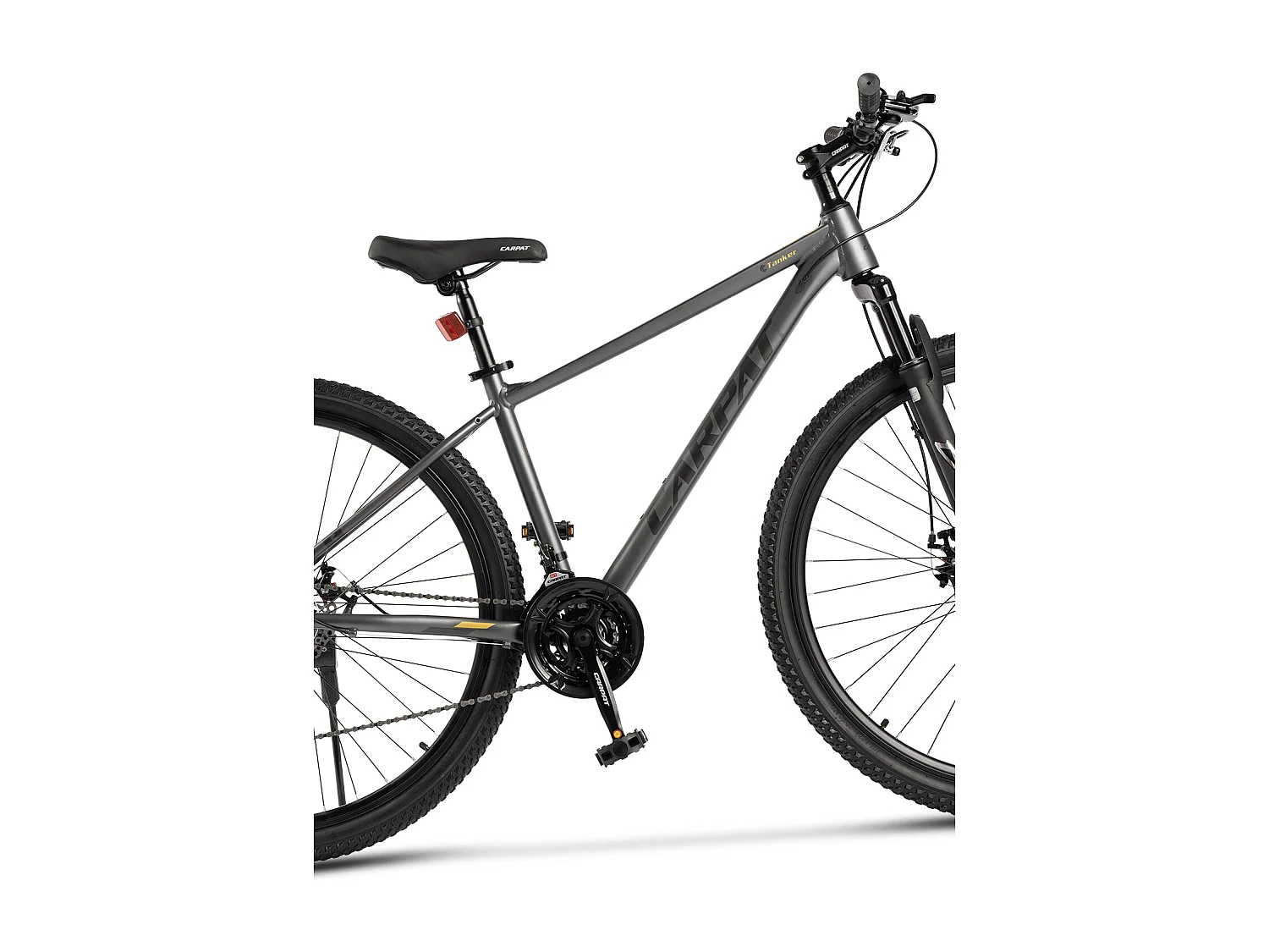 Vélo tout-terrain 29 pouces Hardtail avec suspension 100mm, cadre en alliage d'aluminium, transmission 21 vitesses, freins à disque, gris (145x74x19.5cm)