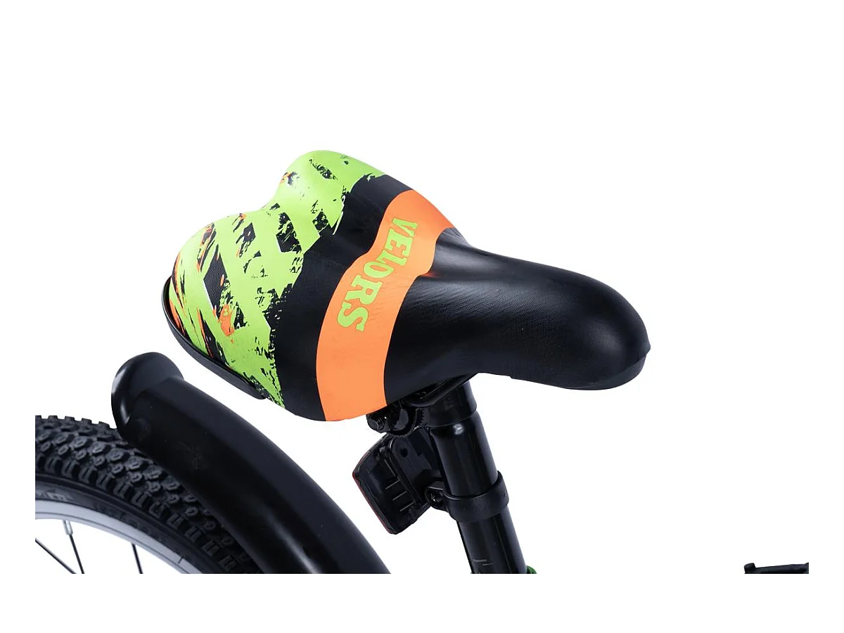 Vélo enfant 16 pouces avec roues stabilisatrices, cadre acier, frein double et pneus ville, vert (96x45x18 cm)