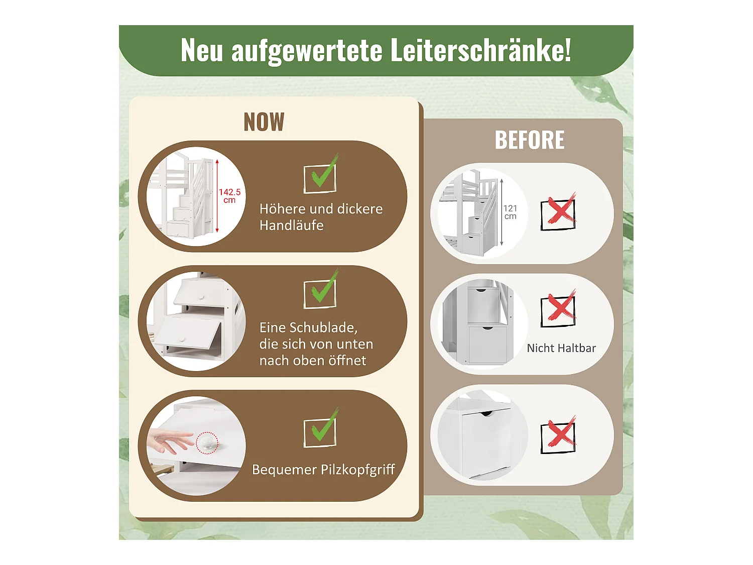 Letto a castello per bambini a forma di casa sull'albero con scivolo e protezione, in legno massello e MDF, bianco (90x200 cm)