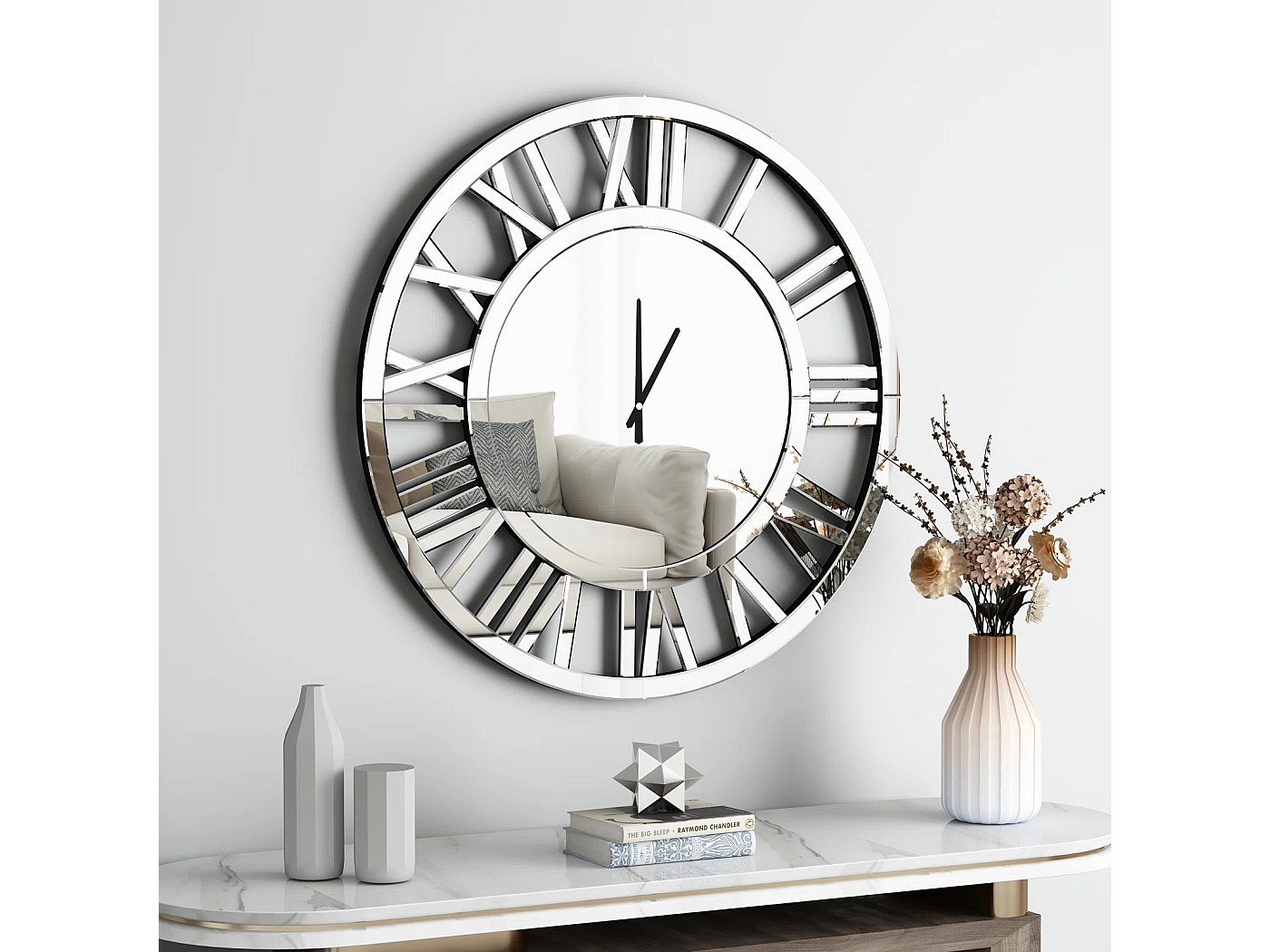 Orologio da parete rotondo digitale con stampa di pinguini, orologio da parete rotondo per la decorazione del soggiorno, silenzioso senza ticchettio, funzionamento a batteria, per la casa, la cucina