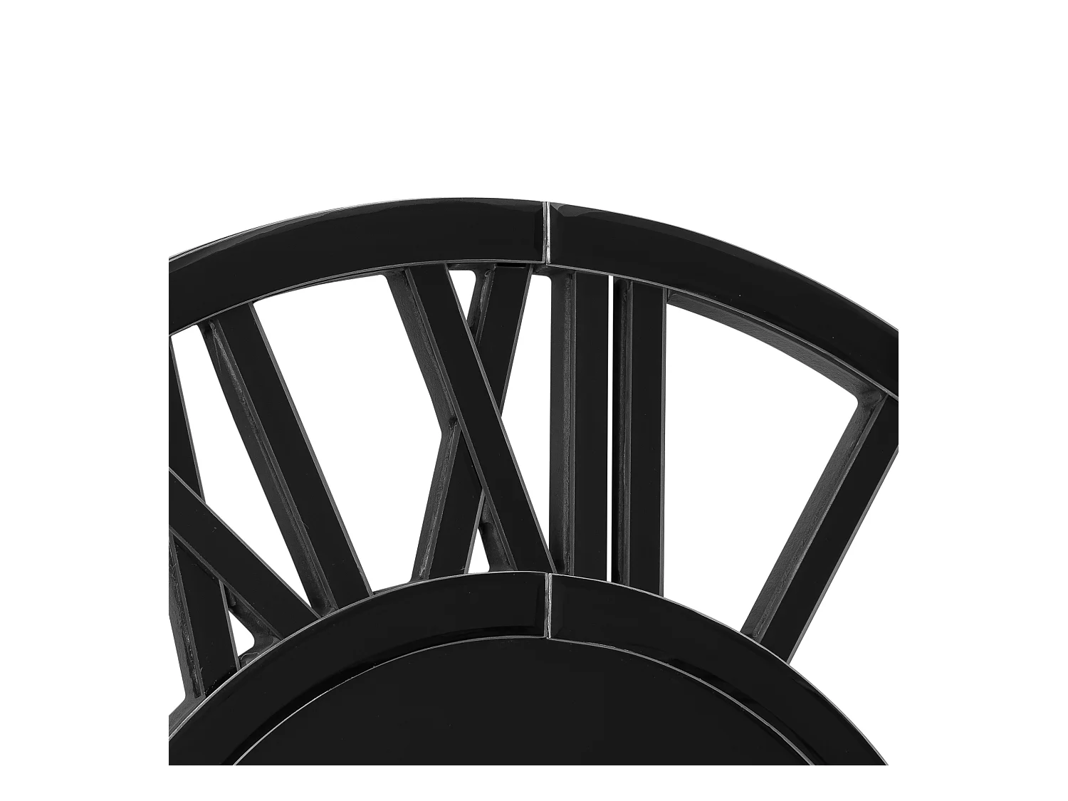 Reloj de pared redondo contemporáneo de cristal, diseño elegante, MDF y cristal, negro (80 x 3,4 x 80 cm)