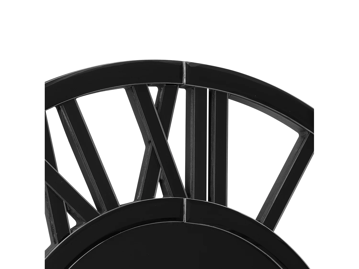 Horloge murale ronde contemporaine en verre, design élégant, MDF et verre, noir (80x3.4x80 cm)