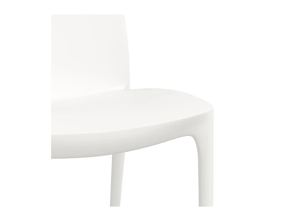 Tuinstoelen set van 2 wit 50x46x80 cm polypropyleen