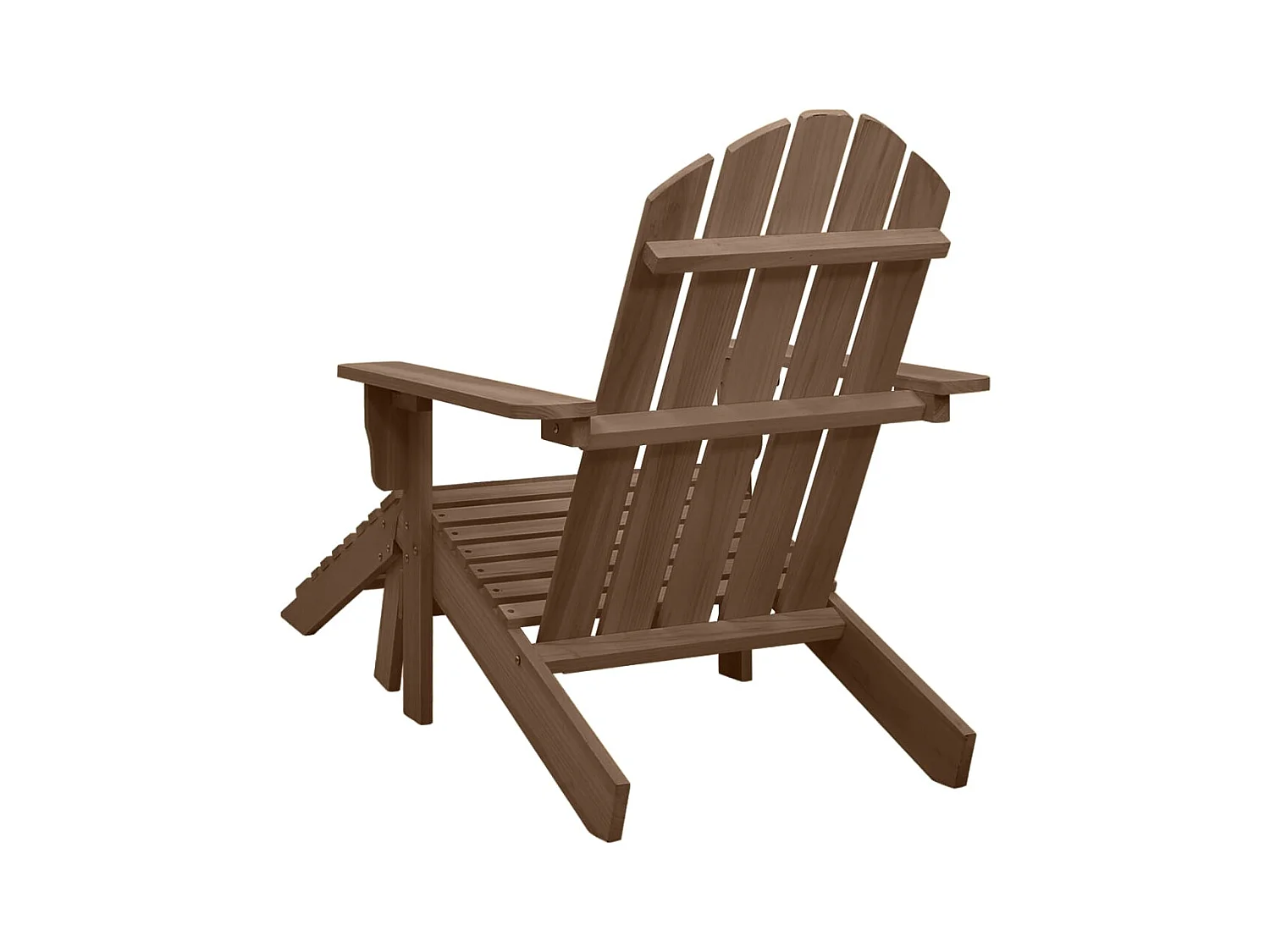 Chaise de jardin avec pouf Bois Marron