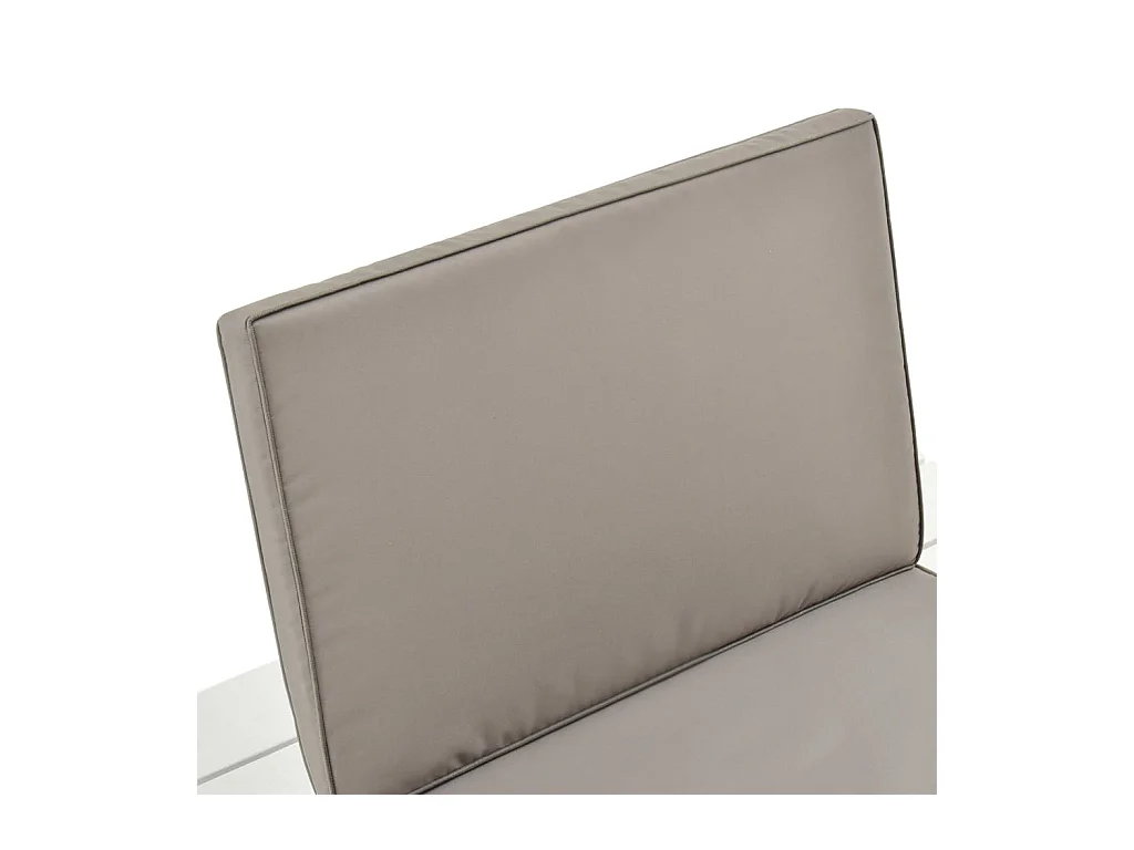 Chaise de salon de jardin avec coussin Plastique Blanc