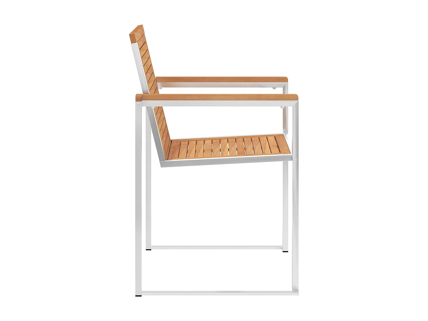 Tuinstoelen set van 6 met kussens Massief teakhout