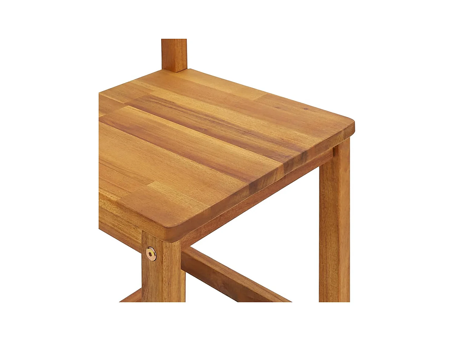 Juego de 6 taburetes de bar de madera maciza de acacia