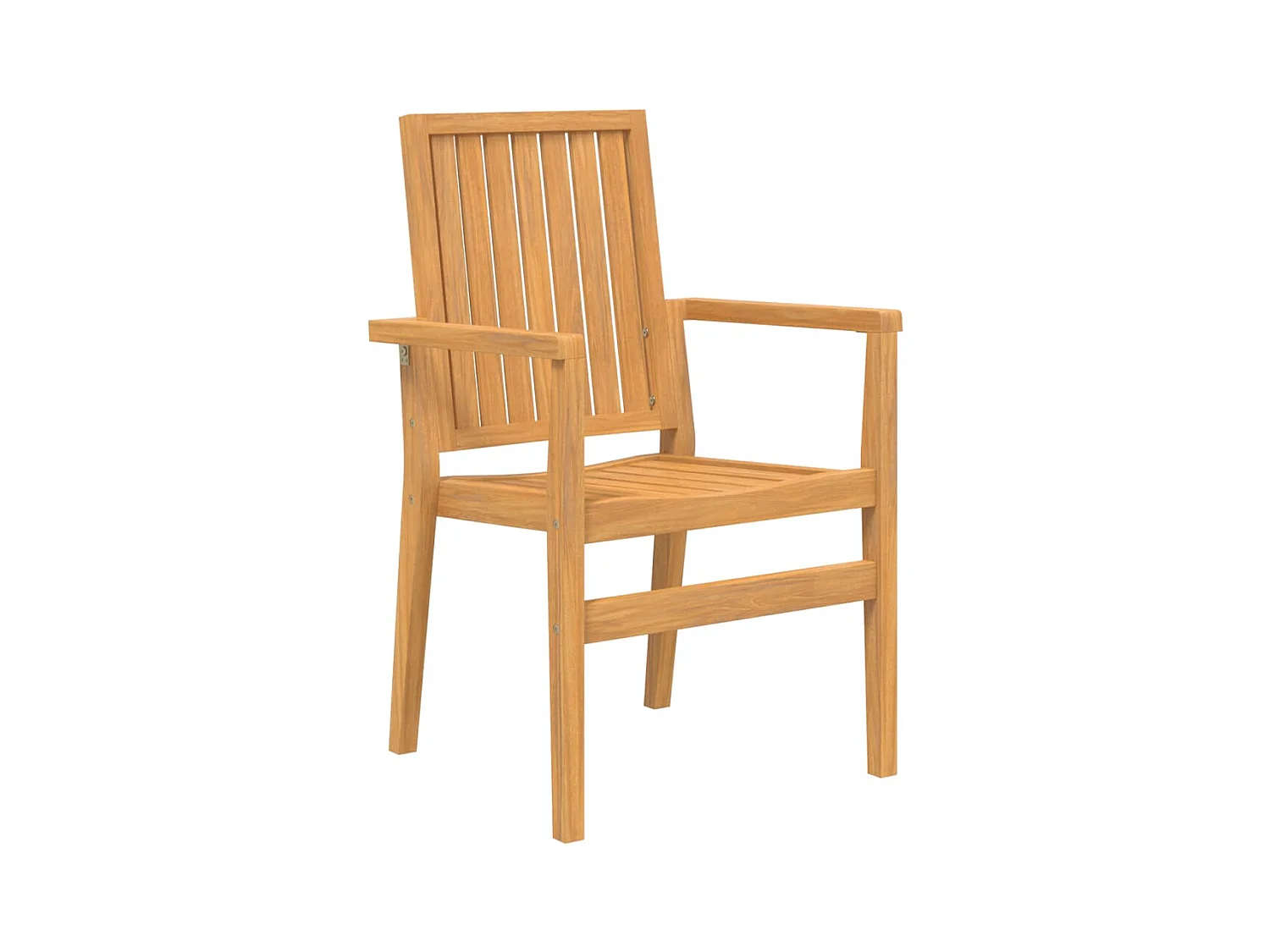 Stapelbare tuinstoelen set van 2 56,5x57,5x91 cm teakhout