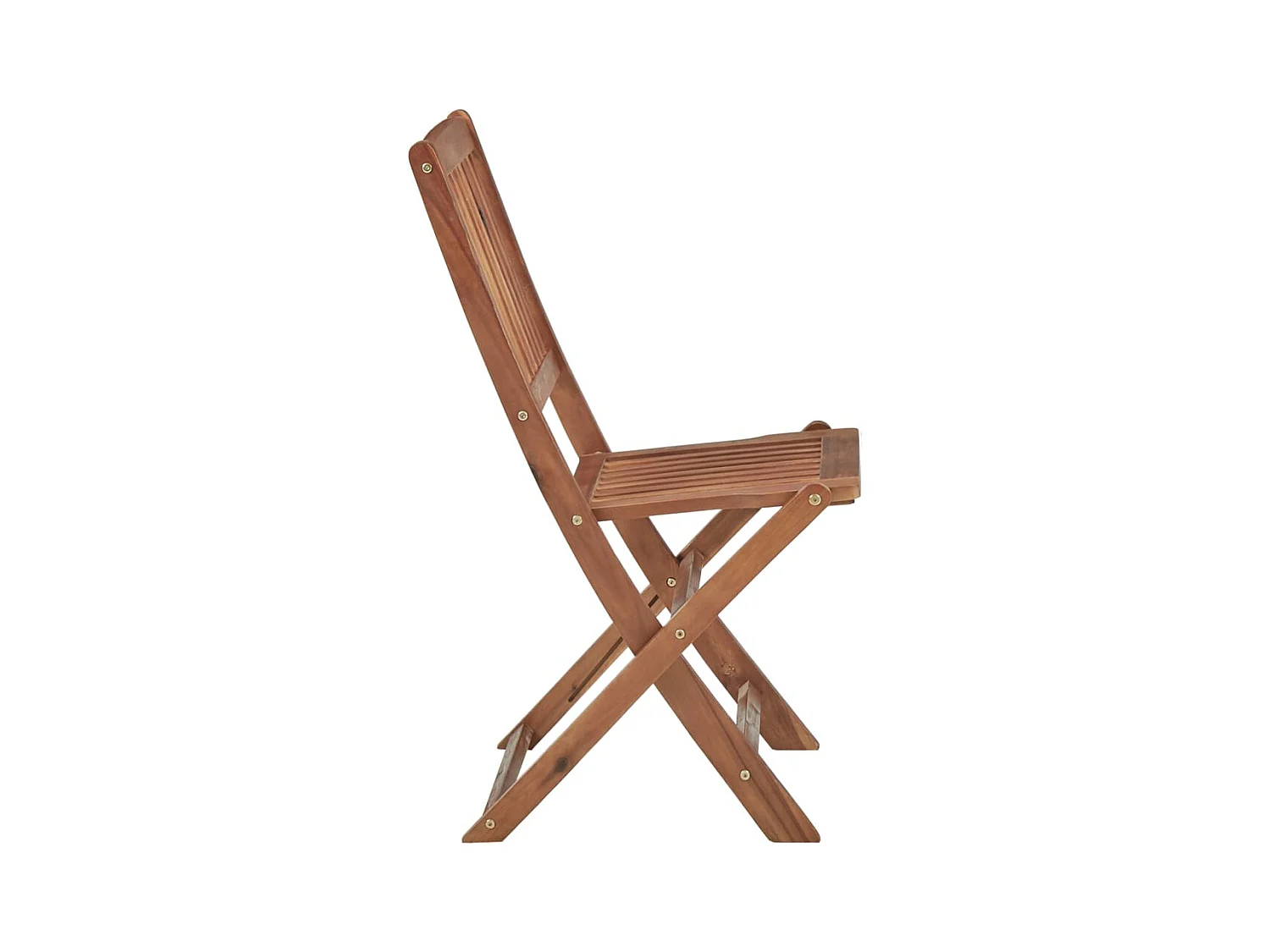 Conjunto de 6 sillas de jardín plegables con cojines de madera de acacia