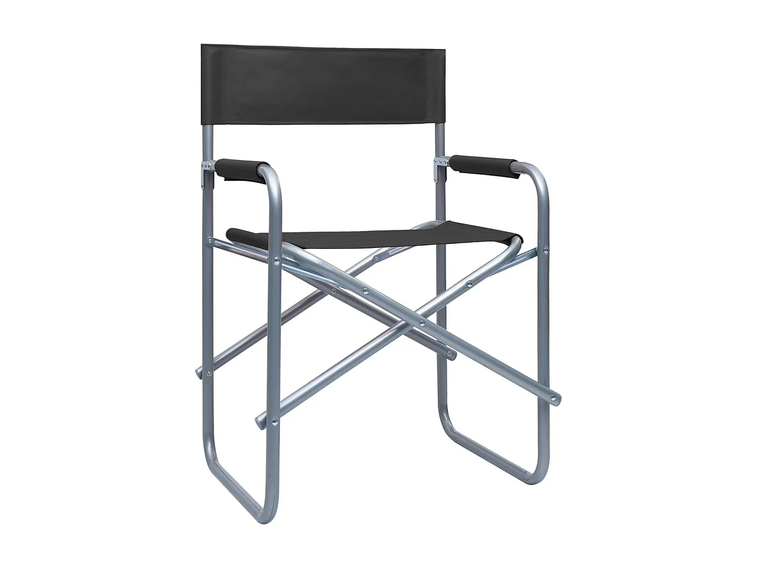 Chaises de metteur en scène lot de 2 Acier Noir