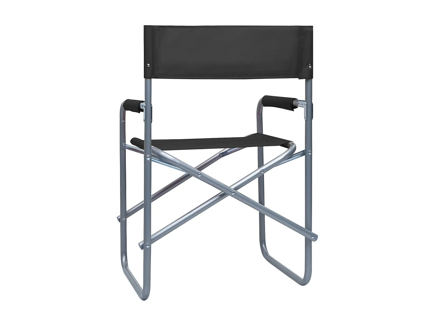 Chaises de metteur en scène lot de 2 Acier Noir