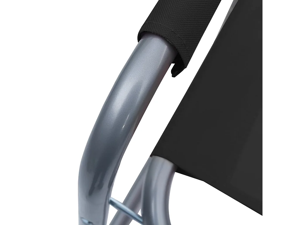 Chaises de metteur en scène lot de 2 Acier Noir