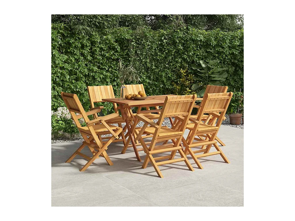 Opvouwbare tuinstoelen set van 6 55x61x90cm massief teakhout