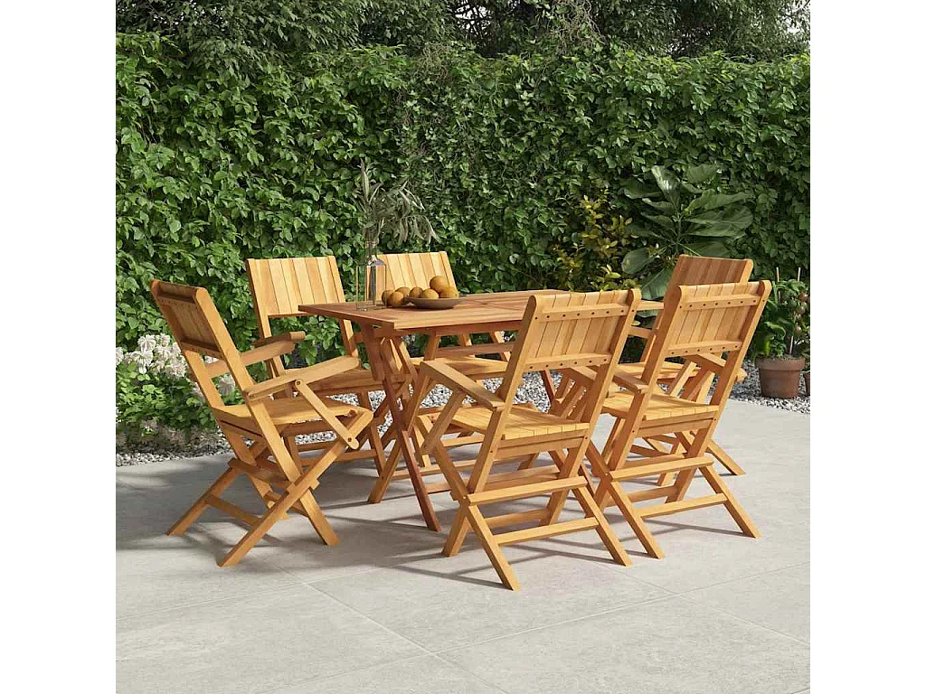 Opvouwbare tuinstoelen set van 6 55x61x90cm massief teakhout