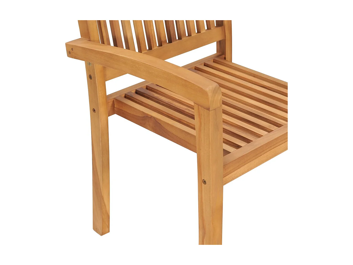 Chaises de jardin lot de 2 et coussins vert Bois de teck massif